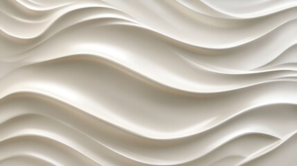 Poster - white pattern of seamless waves, gently rippling across a smooth surface. Light dances along the crests, while shadows settle in the dips,