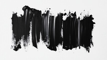 Poster - Imagine a bold, black marker paint texture, isolated on a clean white background.