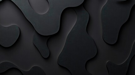 Poster - imagine a deep black canvas with minimal abstract shapes scattered throughout.