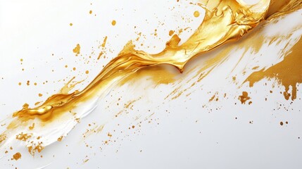 Poster - Dynamic flow of golden liquid art abstract background visual content creative environment top-down view artistic expression