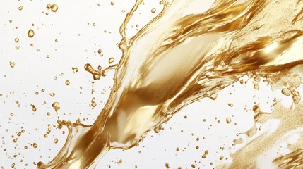 Poster - Dynamic splash of golden liquid studio background abstract art high-resolution photography close-up view visual concept