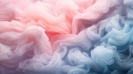 Fototapete - filled with dynamic gradient textures that shift from light pinks to soft blues. The textures flow effortlessly, giving the scene a sense of motion and transformation.
