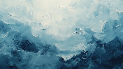 Aufkleber - wavy oil paint texture forming an abstract background or textured wallpaper. The fluid brushstrokes create smooth, undulating waves, giving the surface a dynamic feel.