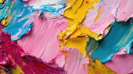 Poster - abstract background art painting on a highly textured canvas, where smooth and rough strokes of pain