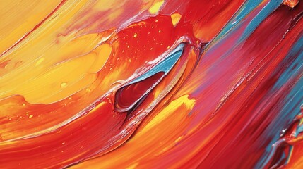 Poster - abstract background art painting on a highly textured canvas, where smooth and rough strokes of pain