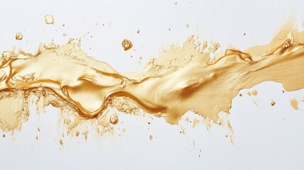Poster - Captivating flow of golden liquid art studio setting abstract photography minimalist style aesthetic vision