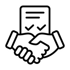 Wall Mural - Contract Agreement Icon