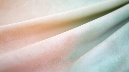 Poster - Soft Pastel Fabric Draped in Gentle Folds