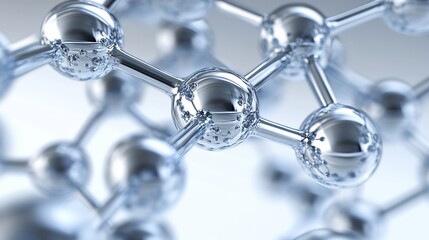 Poster - Close-up of interconnected molecular structures, showcasing scientific concepts.