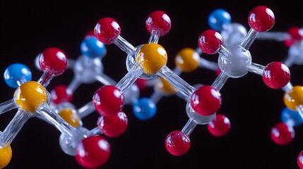Poster - Close-up of a molecular structure showcasing atoms and bonds.