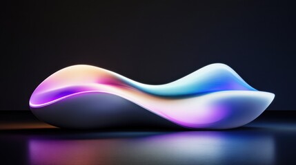 Poster - Abstract Wave Shaped Futuristic Illuminated Seat Design