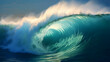 © yonshan - Digital rotation sea water ocean turbulence abstract poster background