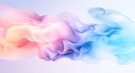 Poster - A vibrant, abstract composition with flowing colors blending harmoniously