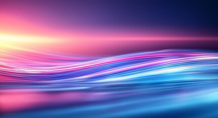 Poster - Vibrant abstract background with flowing lines and gradient hues