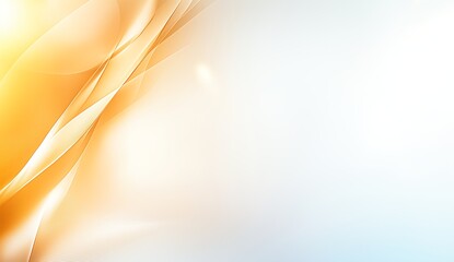 Poster - Abstract orange and white waves create a serene background perfect for design layouts and modern presentations. Soft gradients blend seamlessly for a sophisticated visual effect.