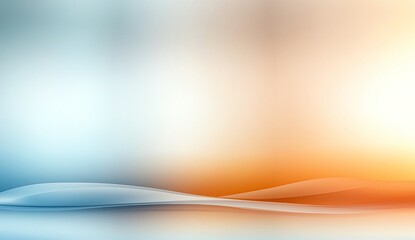 Poster - Abstract blurred background in cool blue and warm orange tones, ideal for modern design projects, presentations, or as a versatile backdrop for creative endeavors.