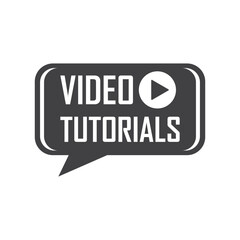 Poster - Play video tutorials icon in flat style. Education software vector illustration on isolated background. Webinar training sign business concept.