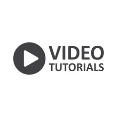 Poster - Play video tutorials icon in flat style. Education software vector illustration on isolated background. Webinar training sign business concept.