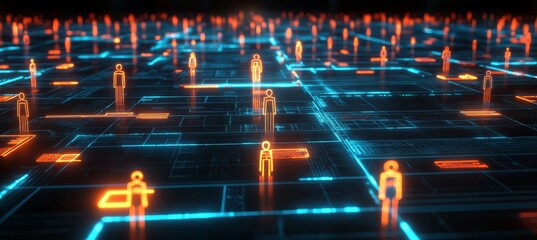 Poster - Digital Network of People A Futuristic Concept of Global Connectivity and Technology