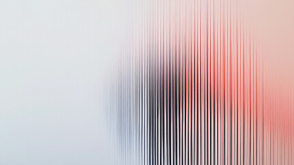 Poster - Minimalist Design with Thin Parallel Lines Gradually Blurring into Soft Colors