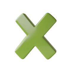 Poster - 3D Green Check Mark Icon on transparent Background