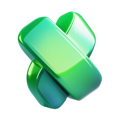 Poster - 3D Green Check Mark Icon on transparent Background