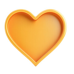 Poster - 3D Heart-Shaped Speech Bubble Icon on transparent Background