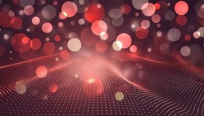Poster - Stunning Red Glow Particle Abstract Bokeh Background A Mesmerizing Display of Light and Color in for Creative Projects and Visual Inspirations