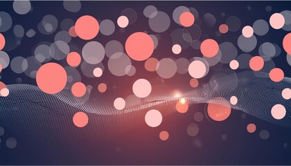 Poster - Stunning Red Glow Particle Abstract Bokeh Background A Captivating Visual Experience of Light and Color for Artistic Creations and Digital Designs