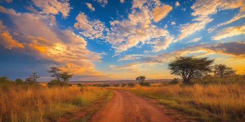 Wall Mural - Breathtaking natural landscape featuring a stunning sky, showcasing the beauty of the natural landscape in harmony with the vibrant sky, perfect for capturing nature s elegance.