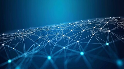 Poster - Data flowing through futuristic grids symbolizing digital transformation