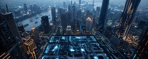 Poster - high-speed global connectivity fueling digital transformation, a network of glowing cables and futur