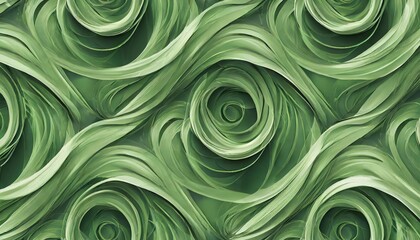 Poster - Seamless Modern Abstract Background with Green Swirls A Futuristic Design Element for Creative Projects, Ideal for Digital Art, Web Design, and Contemporary Aesthetic Applications
