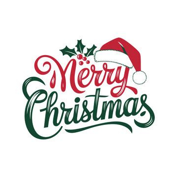 A simple Merry Christmas typography design.