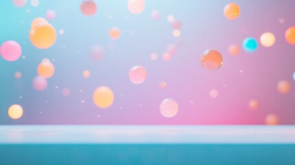 Canvas Print - Ethereal Floating Spheres with Soft Glow A Futuristic and Surreal Conceptual Scene