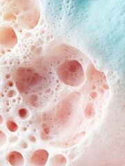 Poster - Abstract Pastel Foam Texture with Soft Light and Organic Patterns
