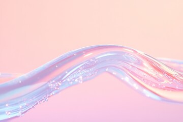 Poster - Ethereal Liquid Waves with Pastel Highlights in Abstract Macro