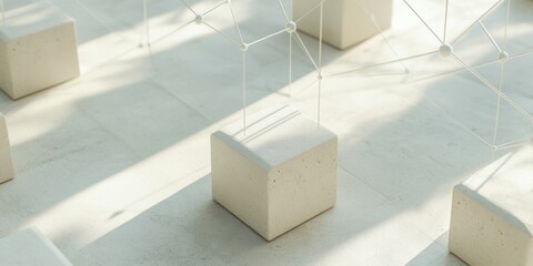 Aufkleber - Geometric Minimalism and Abstract Patterns in Neutral Tones