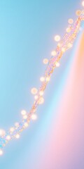 Aufkleber - Abstract Economic Data Wave with Pastel Gradient Background