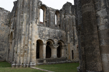 Wall Mural - Abbey ruins of Sauve-Majeure, dating from the early first millennium and located in France.