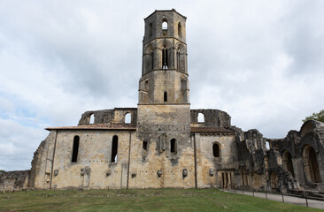 Wall Mural - Abbey ruins of Sauve-Majeure, dating from the early first millennium and located in France.