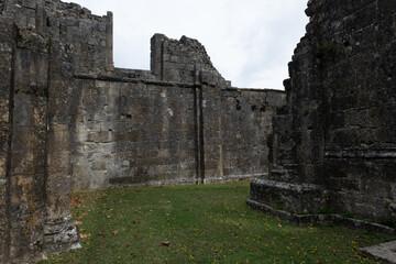 Wall Mural - Abbey ruins of Sauve-Majeure, dating from the early first millennium and located in France.