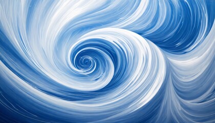 Poster - Swirling White and Blue Background A Captivating Abstract Design Perfect for Digital Art, Website Backgrounds, and Creative Projects, Infusing Serenity and Elegance into Any Visual Presentation