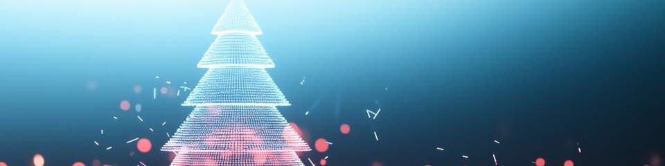 Aufkleber - Festive Financial Visualization Christmas Tree Styled Stock Market Graph with Holiday Lights