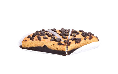 Brookie or Chocolate cookie blondie brownies isolated on transparen png