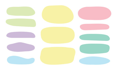 Fototapete - Abstract Dialog Empty Box. Set of Free Form Message. Amorphous bubble shapes. Tag text. Vector illustration on white background