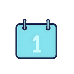 Aufkleber - calendar icon illustration on white background. Generative AI