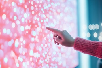 Poster - Festive Touch Celebrating Digital Connectivity with Interactive Light Display in Winter Ambiance