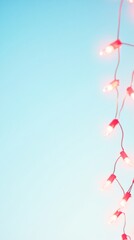 Poster - Festive Holiday Lights Against Clear Sky - Suitable for Sports Events and Fan Culture