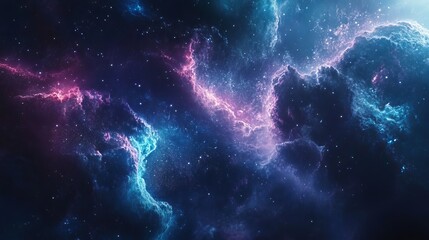 Wall Mural - stunning abstract space background with colorful nebulas, sparkling stars, galaxies, and cosmic swir
